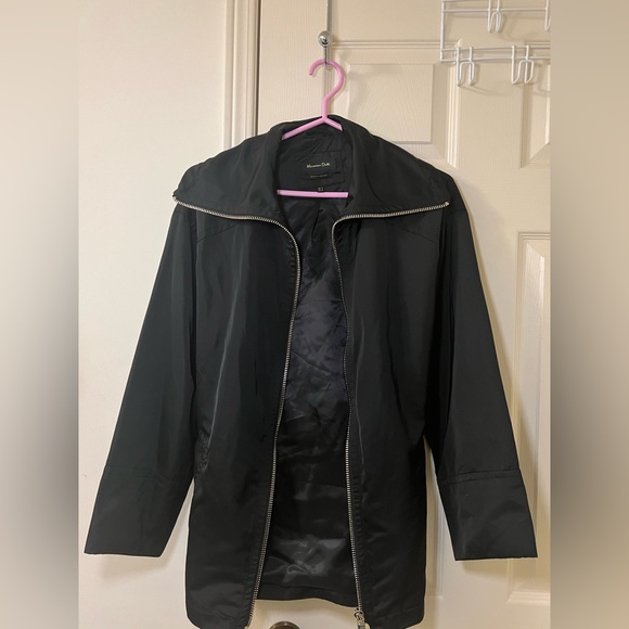 MASSIMO DUTTI Black Lightweight Dress Zip Jacket Size S-NWT - Picture 4 of 14